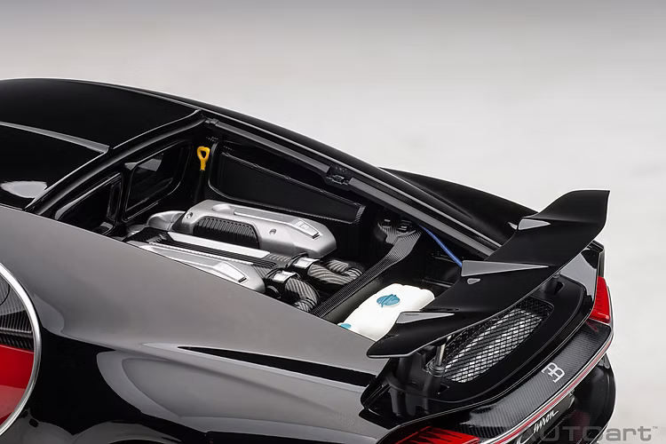 W16 engine detail of Bugatti Chiron Sport scale model