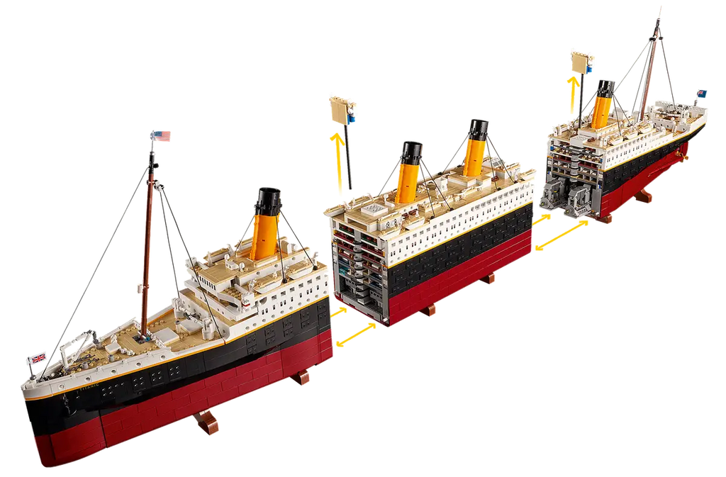 LEGO Icons Titanic (10294) | 1:200 Scale Model Ship | 9,090 Pieces
