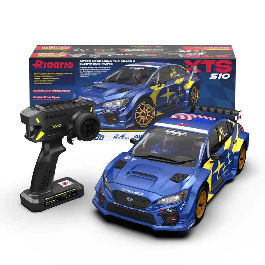 Rlaarlo XTS S-10 1/10 Scale 4WD Brushless RC Rally Car - RTR (Carbon Fiber Edition) Hobby Grade