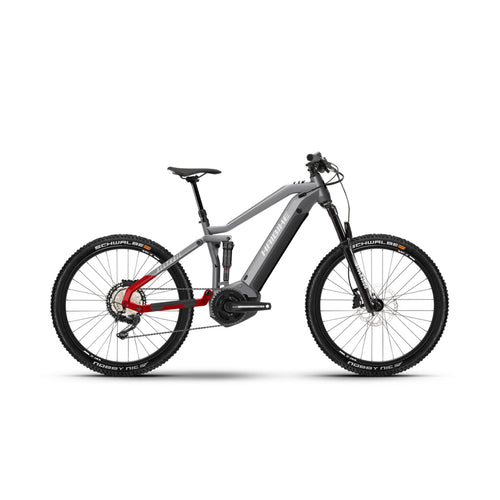 2024 Haibike AllTrail 5 electric mountain bike in Dark Grey side profile