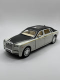 1:32 scale Rolls-Royce Phantom diecast model car in White front view