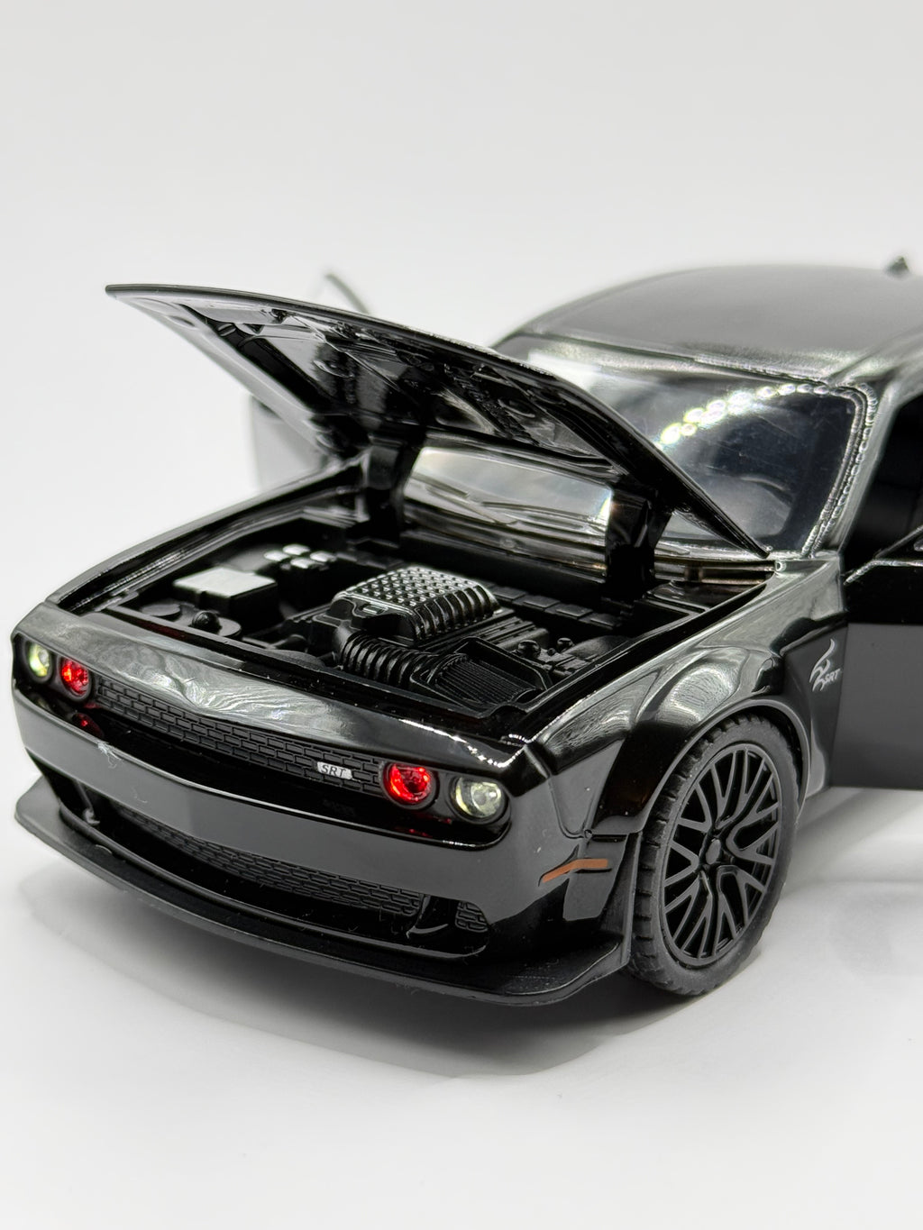 Licensed 1:32 Dodge Challenger SRT Hellcat Diecast Model - Gloss Black