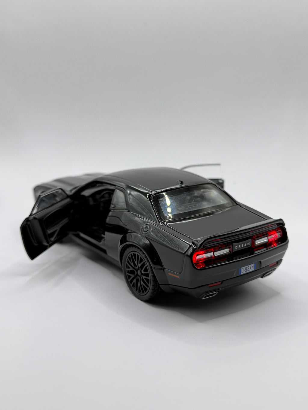 Licensed 1:32 Dodge Challenger SRT Hellcat Diecast Model - Gloss Black