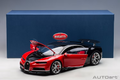 AUTOart 1:18 Bugatti Chiron Sport in Italian Red and Black - Front 3/4 View