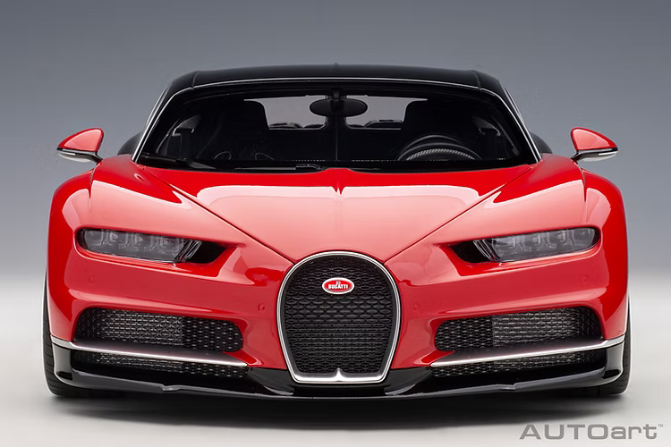 AUTOart 1:18 Bugatti Chiron Sport 2019 - Italian Red / Nocturne Black Diecast Model