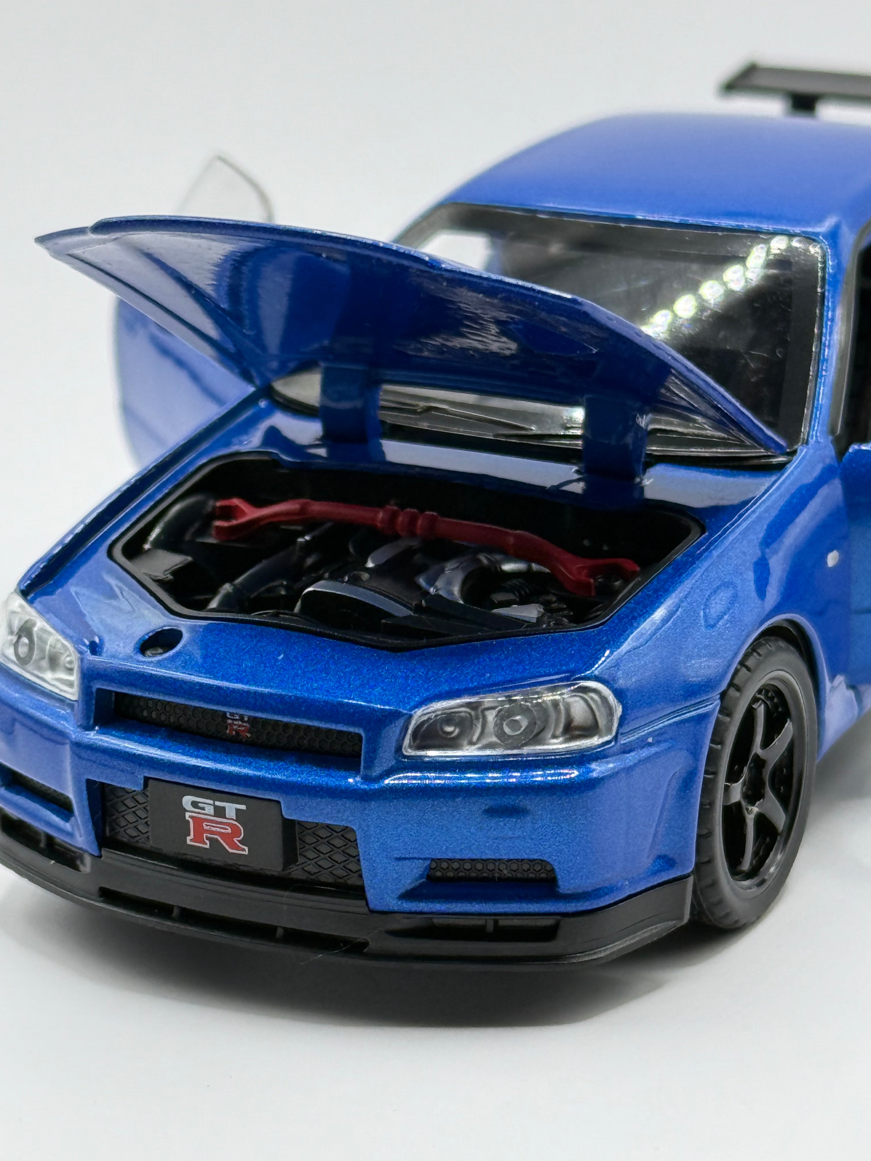 Licensed 1:32 Nissan Skyline GT-R R34 JDM Diecast Model