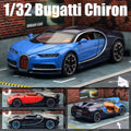 1:32 scale Bugatti Chiron diecast model in signature blue