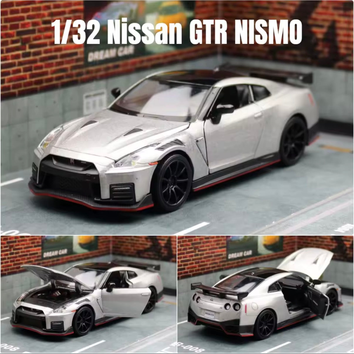 1:32 scale Nissan GT-R Nismo R35 diecast model front view