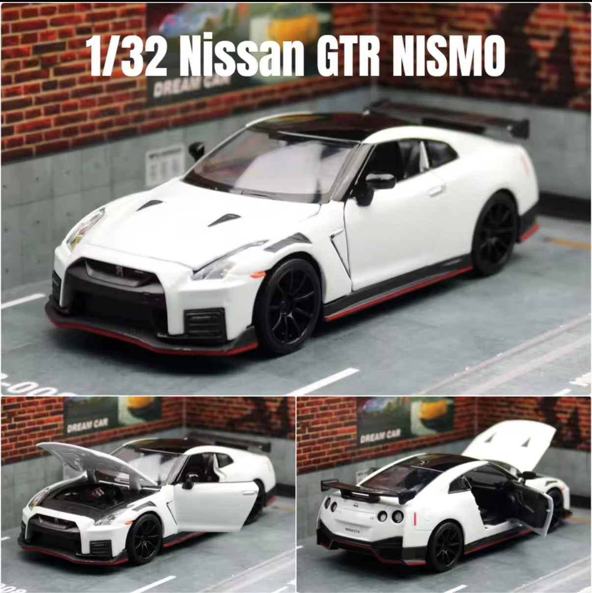 1:32 scale Nissan GT-R Nismo R35 diecast model front view