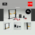 Black 2-post diecast lift for 1/64 scale dioramas