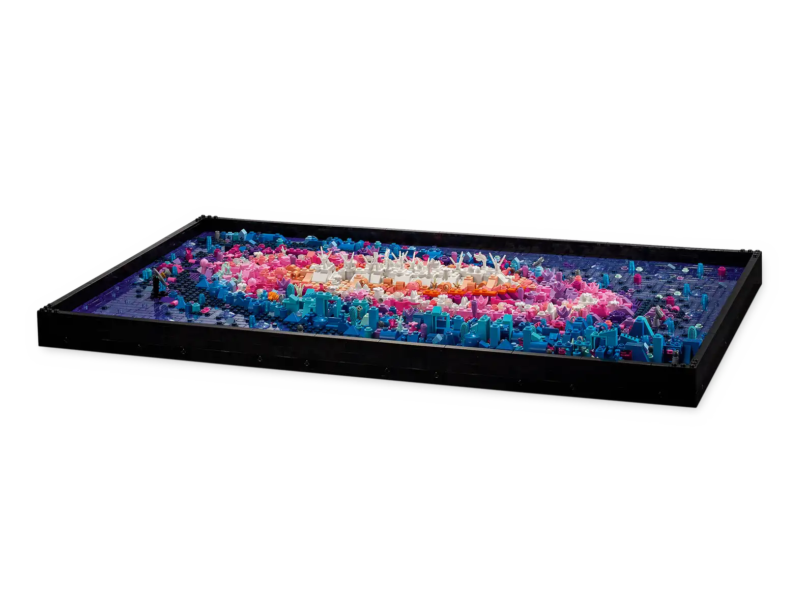 LEGO Milky Way Galaxy 31212 lifestyle shot hanging on living room wall