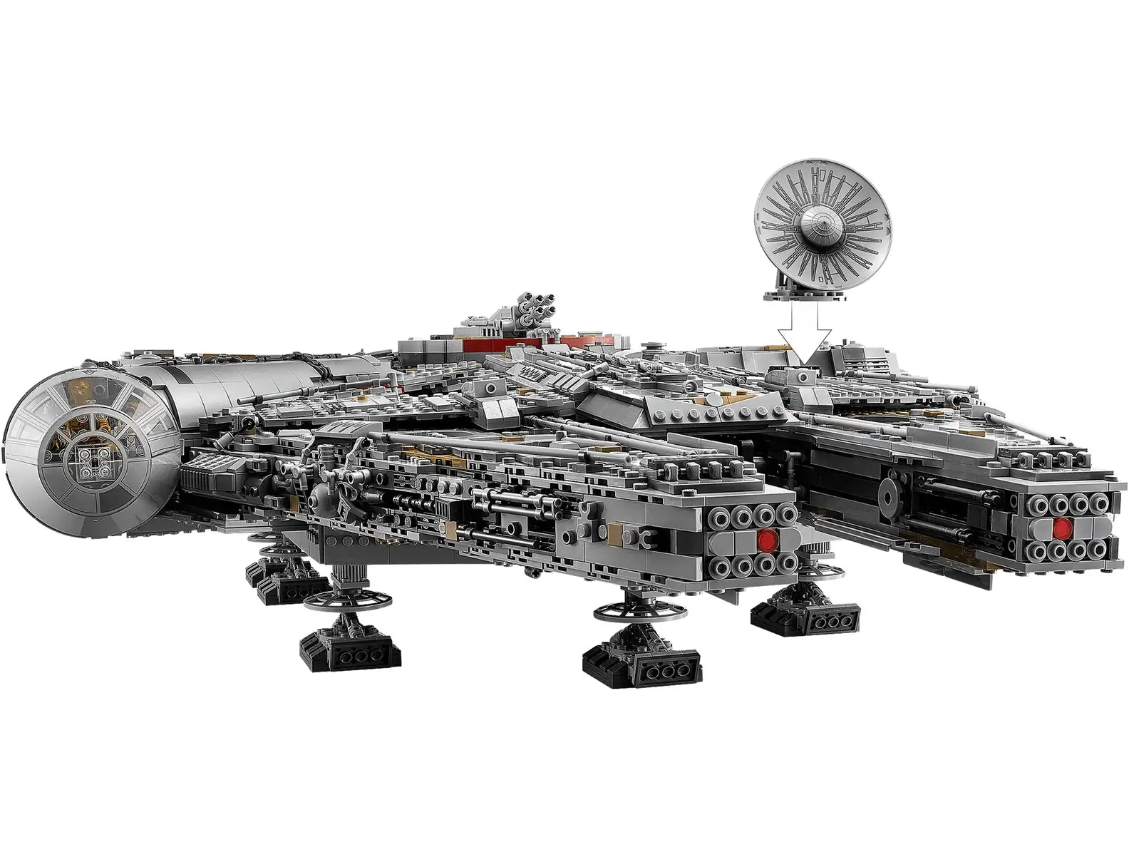 LEGO Star Wars UCS Millennium Falcon 75192 on stand