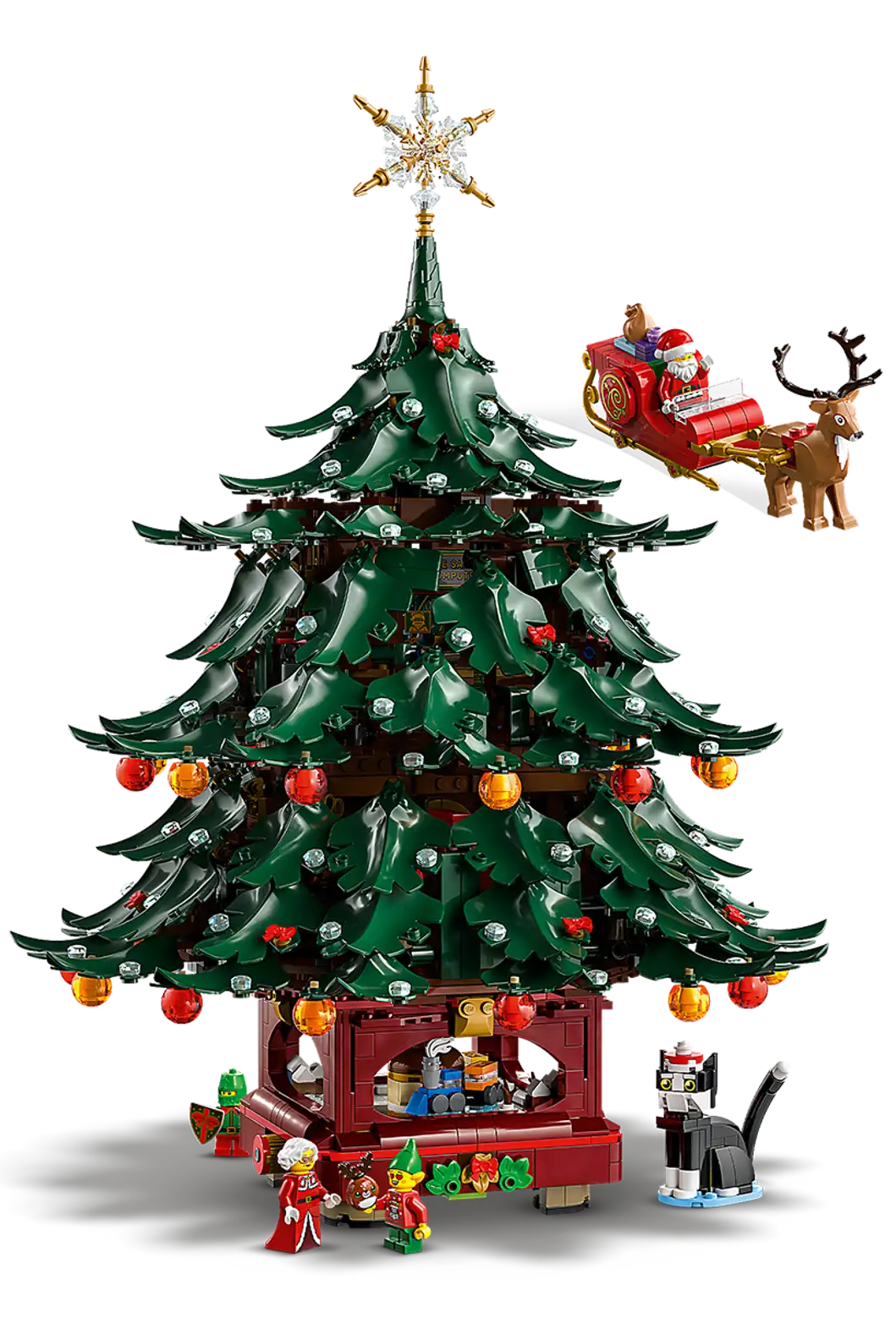 LEGO Icons Family Christmas Tree set 41843 festive display model