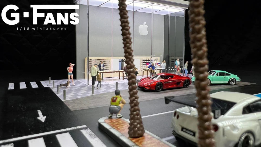 1:64 Scale Apple Store Diorama & Parking Lot (G-FANS 710032)