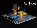 G-FANS 1:64 Starbucks diorama building with LED lights on