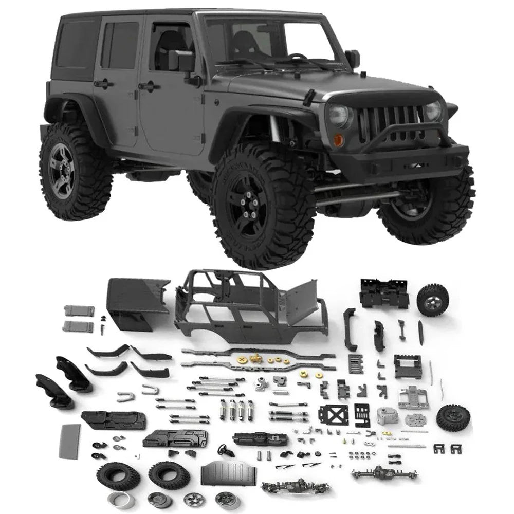 Unassembled metal parts layout for Capo CUB2 model kit