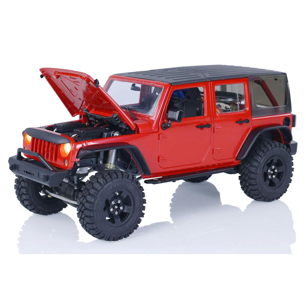 Capo CUB2 RTR 1/18 Scale Metal RC Crawler in Red - Side Profile
