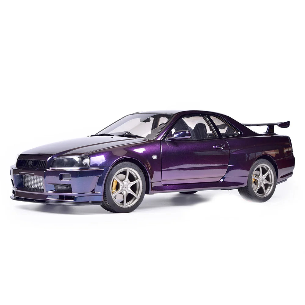 Capo 1/8 scale R34 GTR drifting with 2-speed transmission