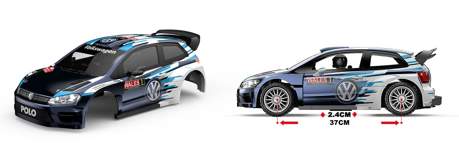 MJX Hyper Go 7304 VW Polo R WRC 1:7 Scale Drift & Rally RC Car – 4S Brushless 4WD RTR (Official Licensed)