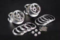 Complete set of 4 billet alloy wheels for MCD XS5 and Rovan F5