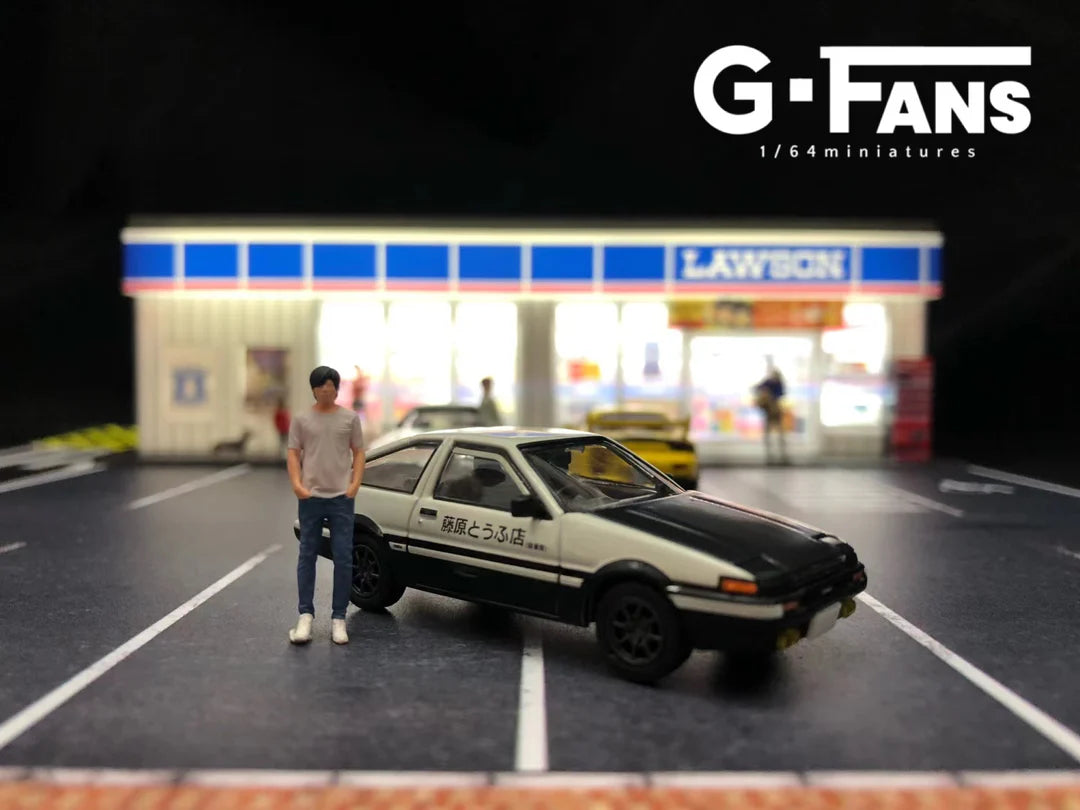 G-FANS 1:64 Lawson Store Diorama with LED Lighting & Parking Lot (Model 710024)
