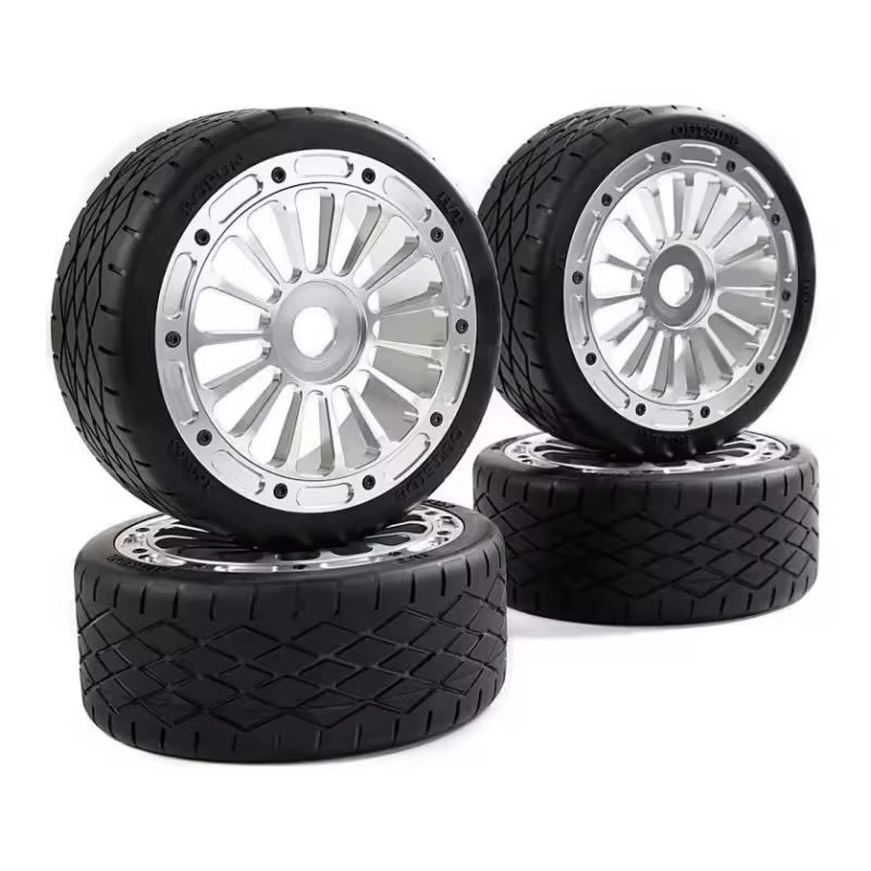 Side profile of polished aluminum RC wheel for MCD XR5