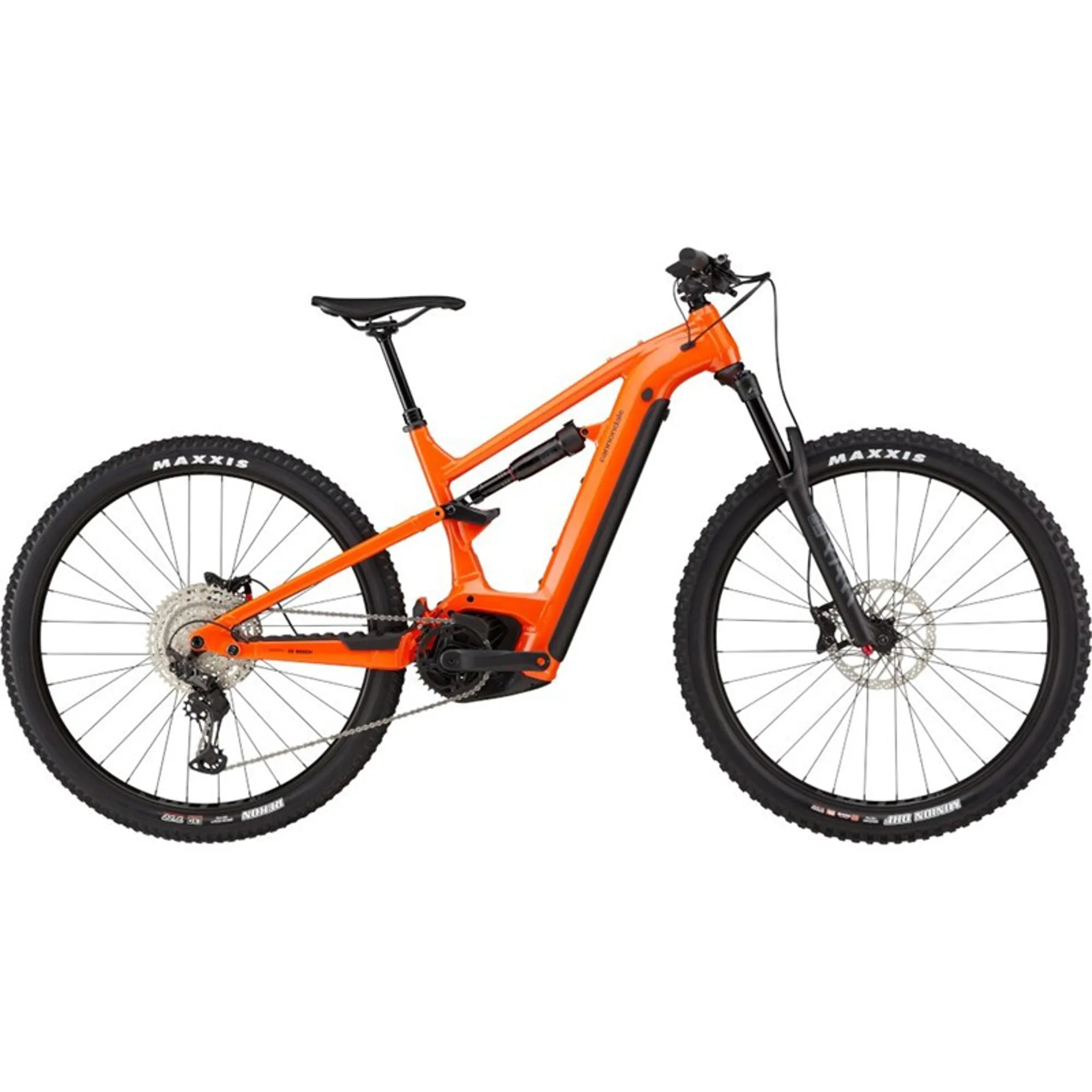 2024 Cannondale Moterra Neo 4 orange electric mountain bike side view
