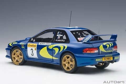 Rear view Subaru Impreza WRC 1997 Monte Carlo exhaust detail