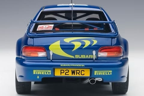 Rear view Subaru Impreza WRC 1997 Monte Carlo exhaust detail