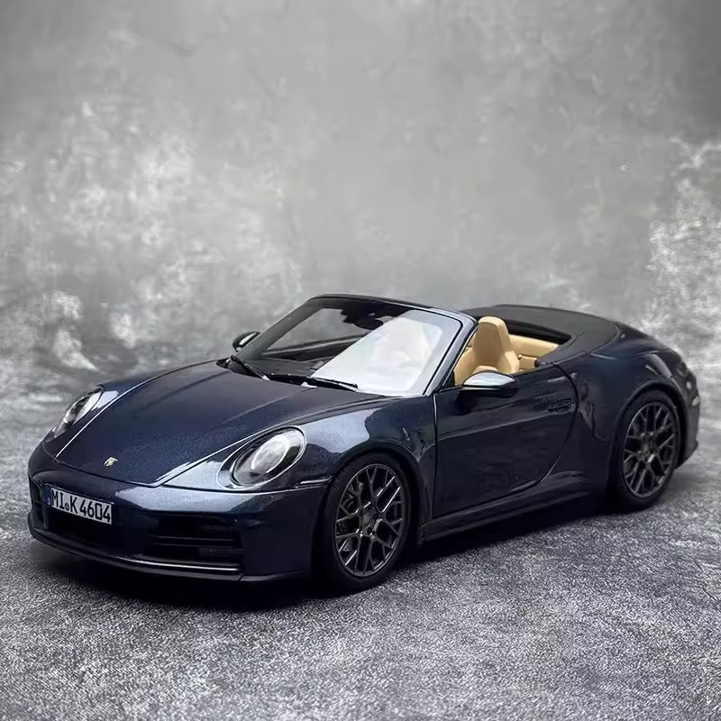 Norev 1:18 Porsche 911 Targa 4 GTS 992.2 Blue side view