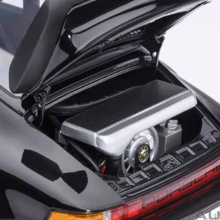 Engine bay detail of AUTOart Porsche 911 930 Turbo 1:18 scale 78158
