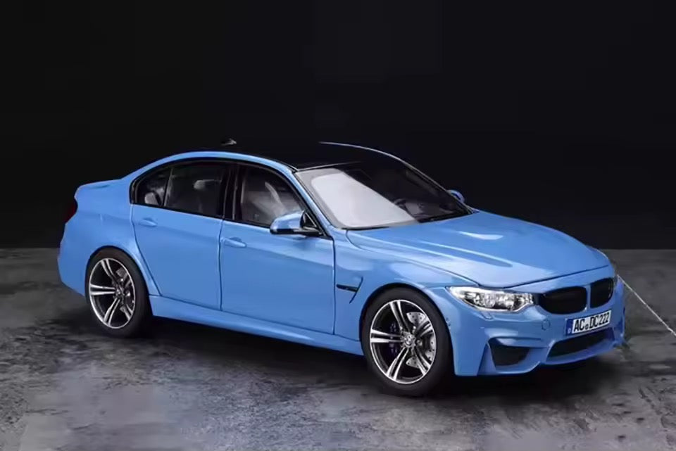 Side profile view of Norev 183255 BMW M3 F80 diecast model car